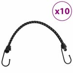 VIDAXL Cordes elastiques avec bandes reflechissantes et crochets 10pcs