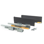 Emuca 3101135 Tiroir extérieur Concept 30 kg hauteur 138 mm, 500, Gris anthracite, Acier.