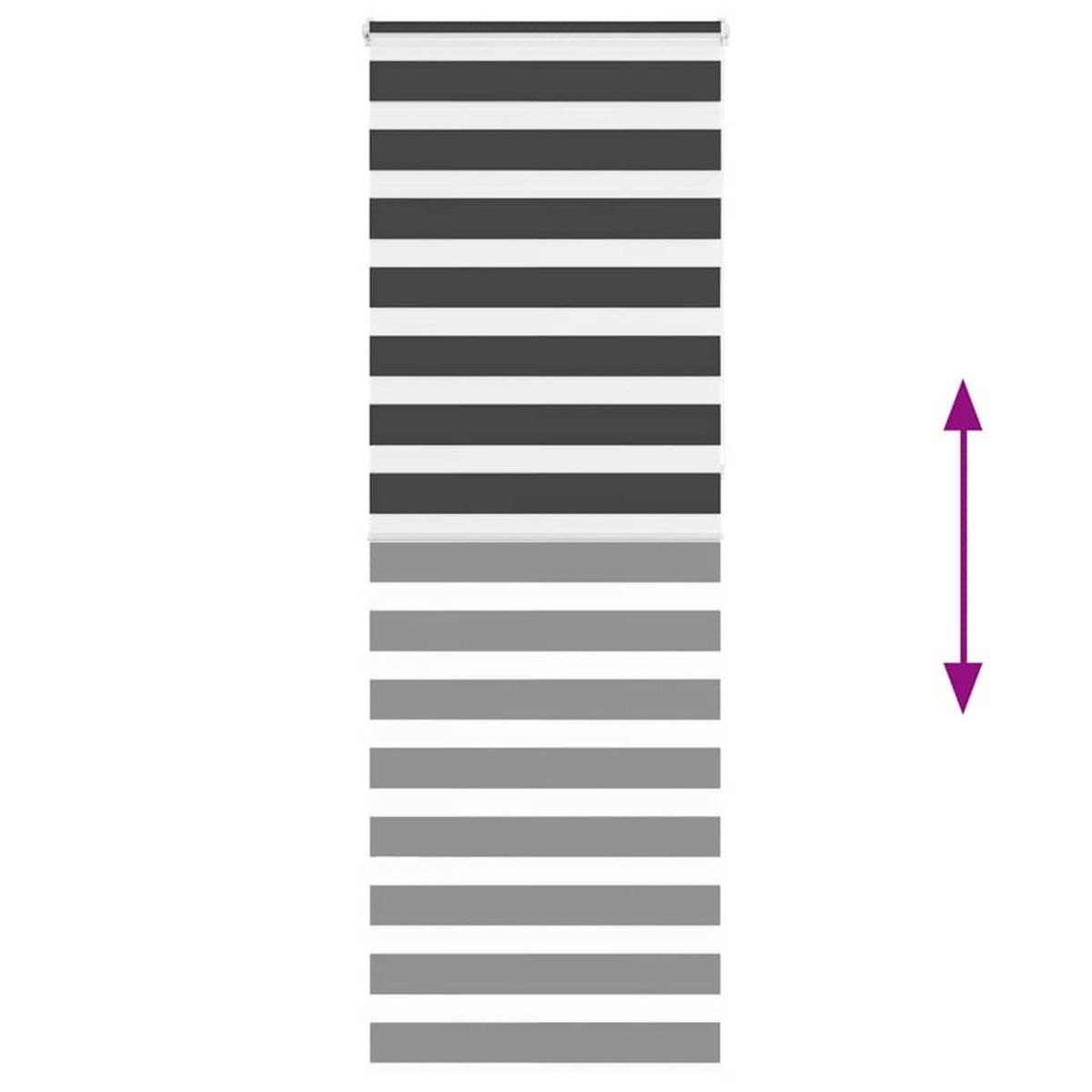 VIDAXL Store zebre noir 70x230 cm largeur du tissu 65,9 cm polyester