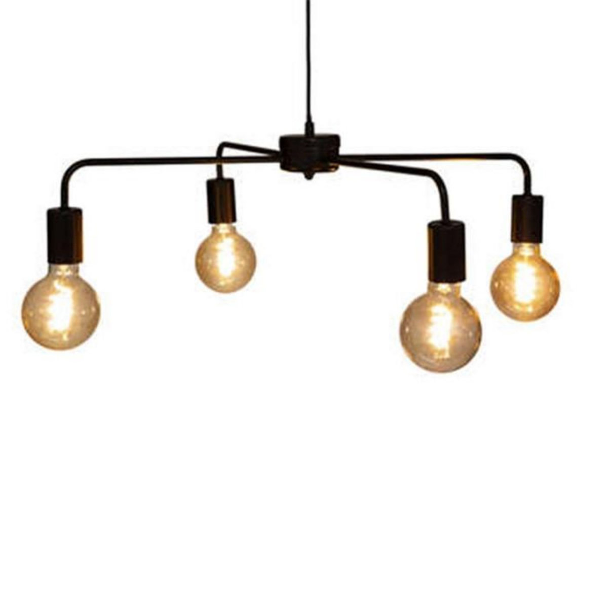 ATMOSPHERA Lampe Suspension 4 Têtes  Keli  69cm Noir