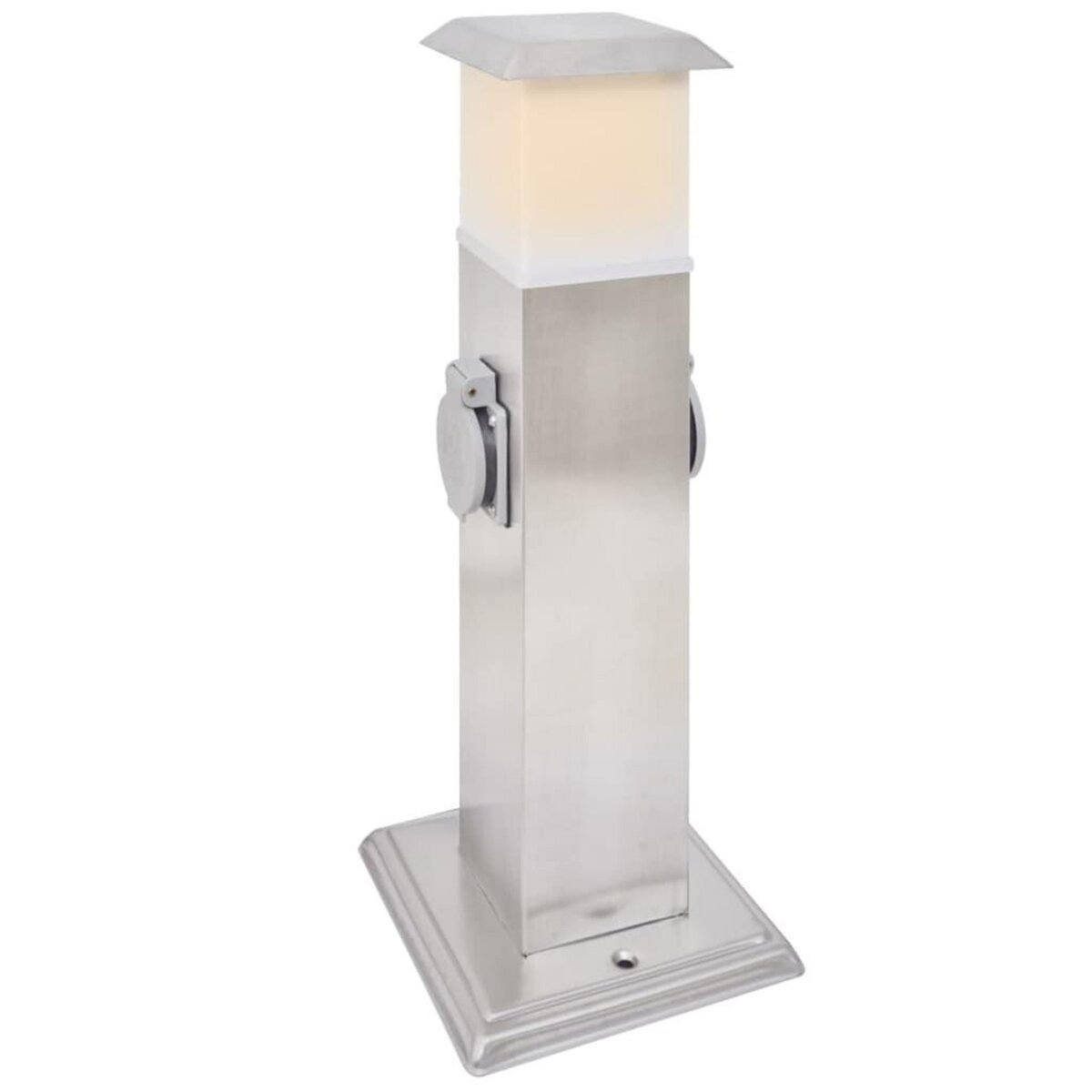 VIDAXL Pilier de prise de jardin  avec lampe Acier inoxydable
