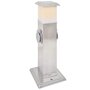 Voir la diapositive 5 : VIDAXL Pilier de prise de jardin  avec lampe Acier inoxydable