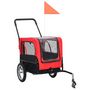 Voir la diapositive 2 : VIDAXL Remorque de velo pour chiens et poussette 2-en-1 rouge et noir