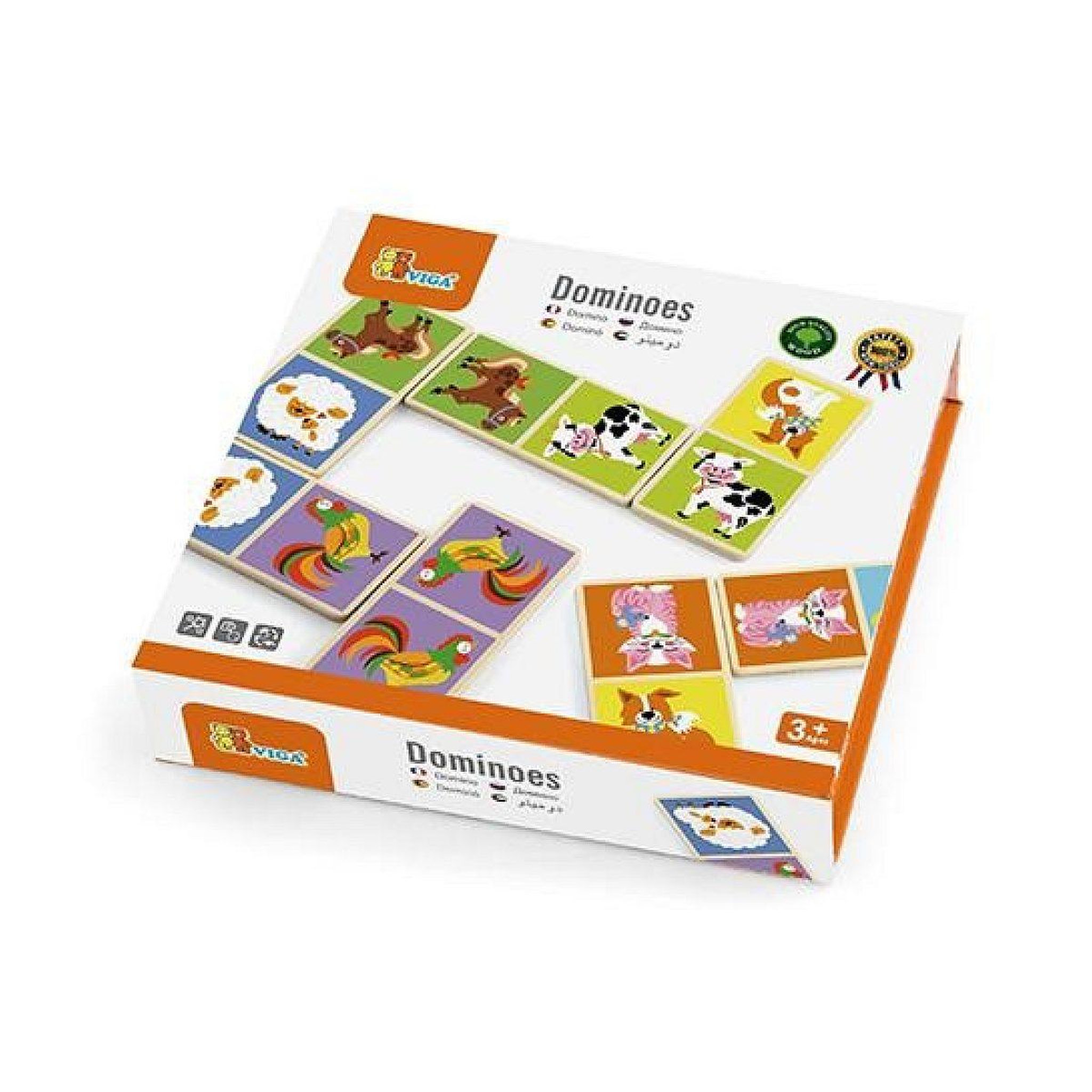 Voir la diapositive 2 : VIGA Jeu de domino  51306 - la ferme en bois
