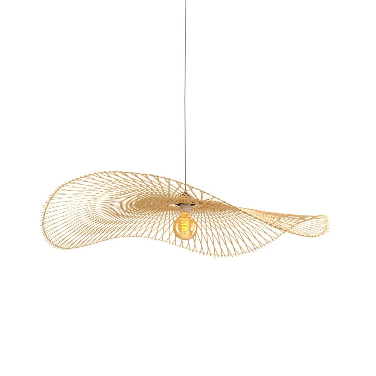 Rendez vous déco Suspension D100 cm en bambou avec fil noir-Jipi