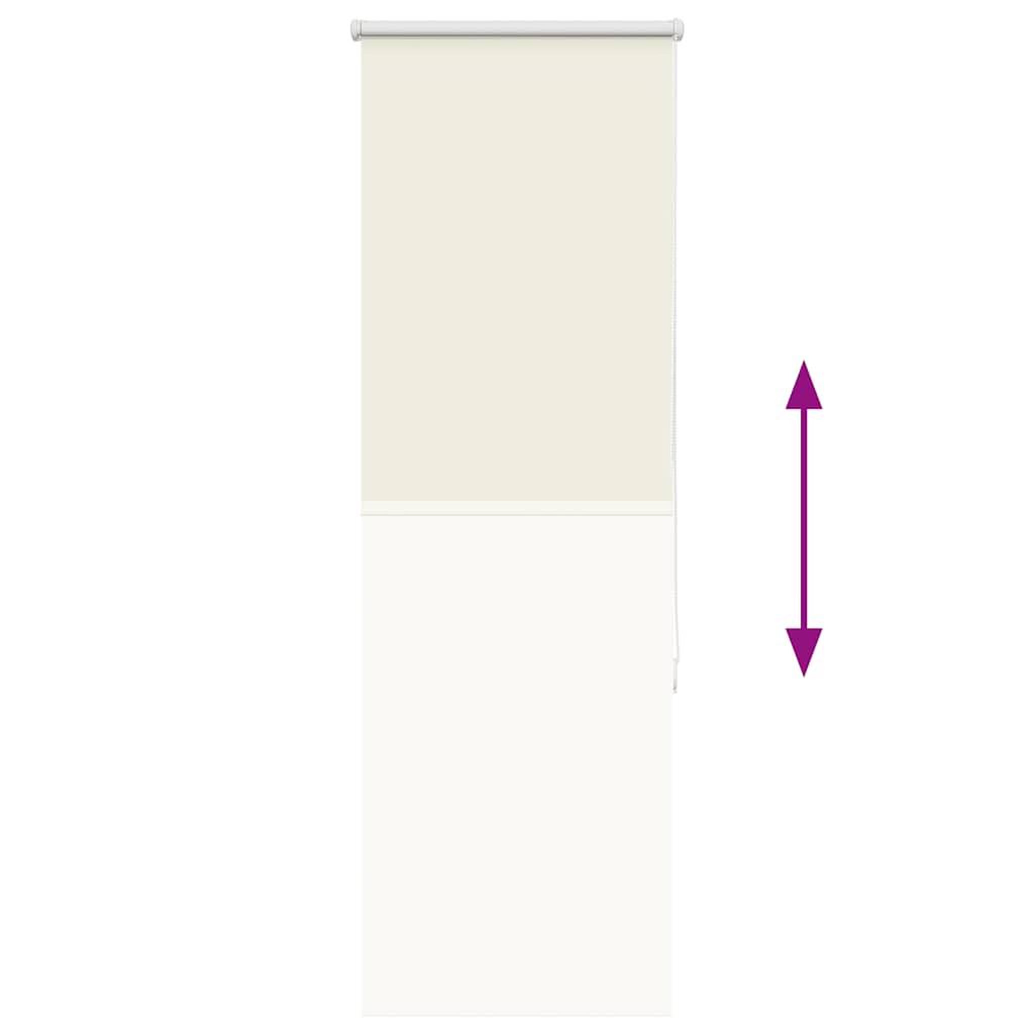 Voir la diapositive 5 : VIDAXL Store enrouleur occultant blanc casse 60x130cm largeur du tissu