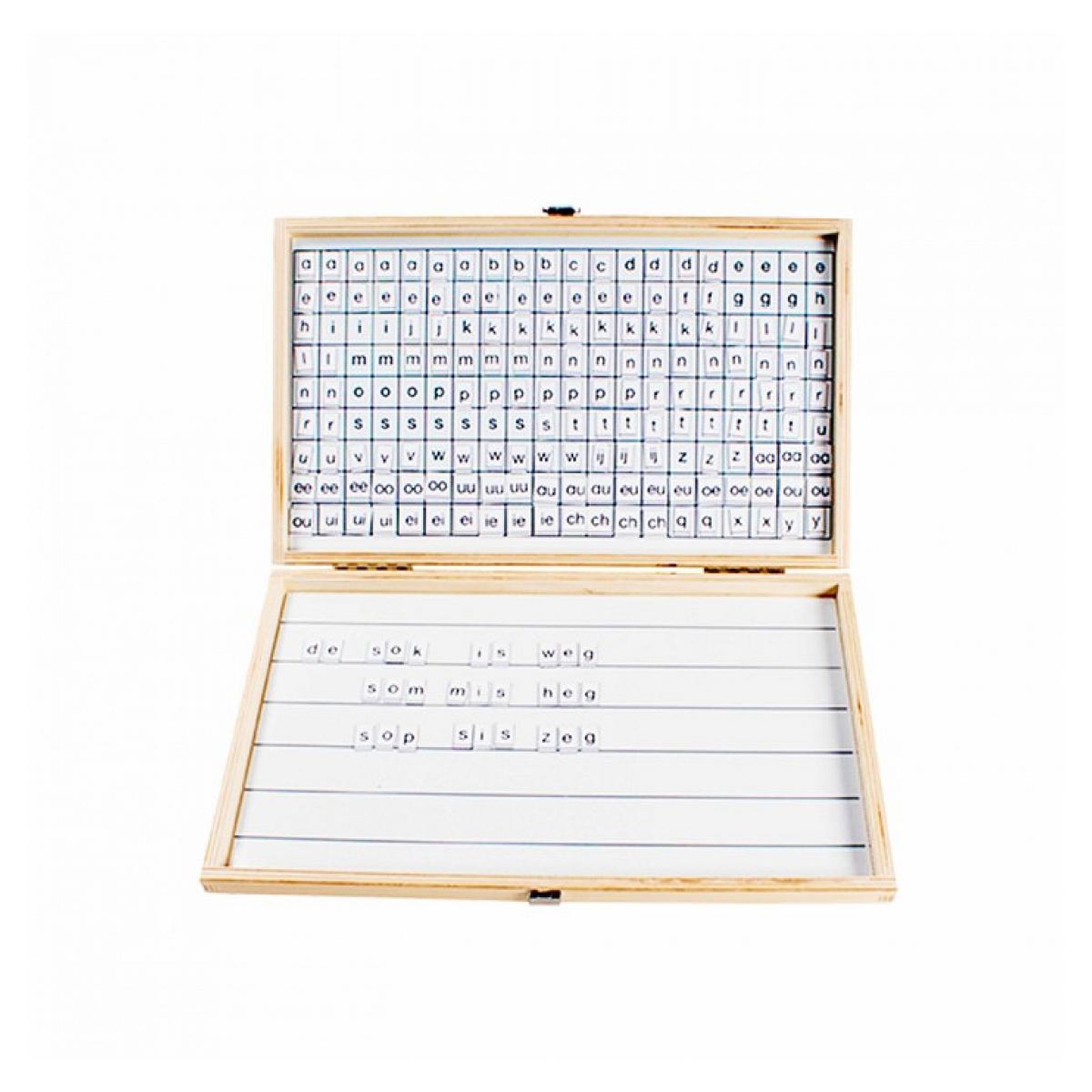 EDUCO Boîte de lettres magnétiques - jeu Montessori