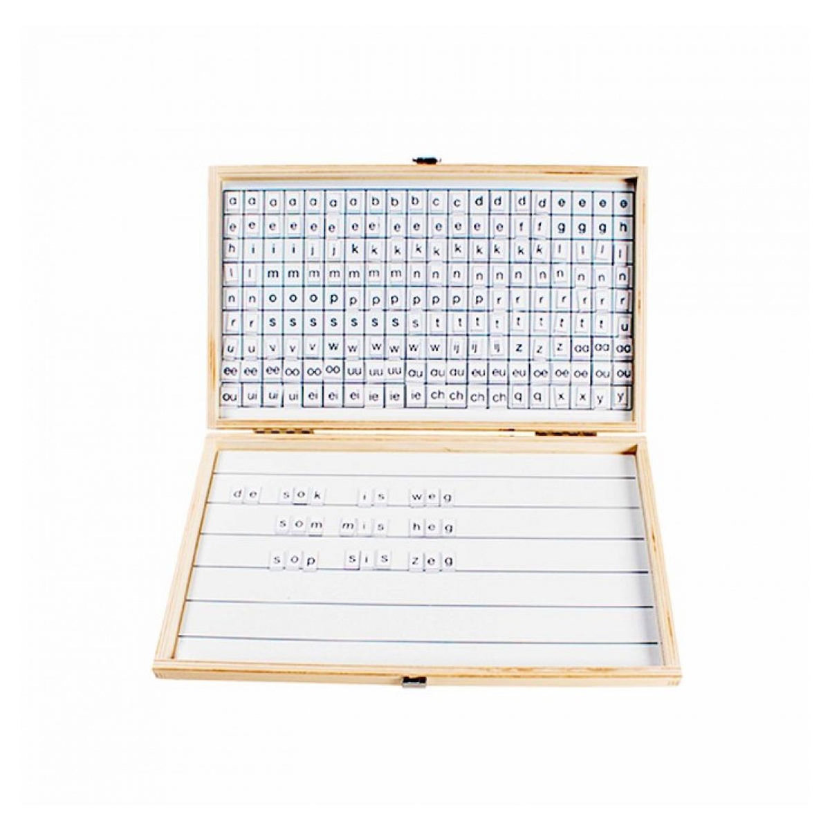 EDUCO Boîte de lettres magnétiques - jeu Montessori