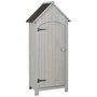 Voir la diapositive 1 : OUTSUNNY Armoire abri de jardin remise pour outils 3 étagères porte loquet toit pente bitumé dim. 77L x 54l x 179H cm bois sapin pré-huilé gris