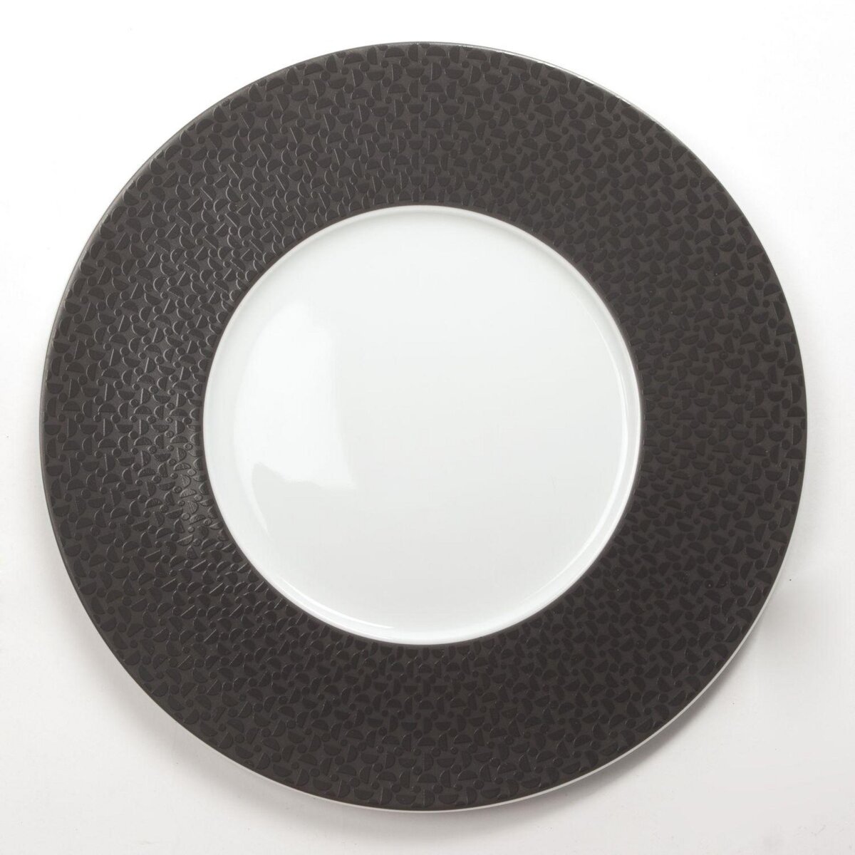 SECRET DE GOURMET Assiette à dessert Demi Lune - Noir