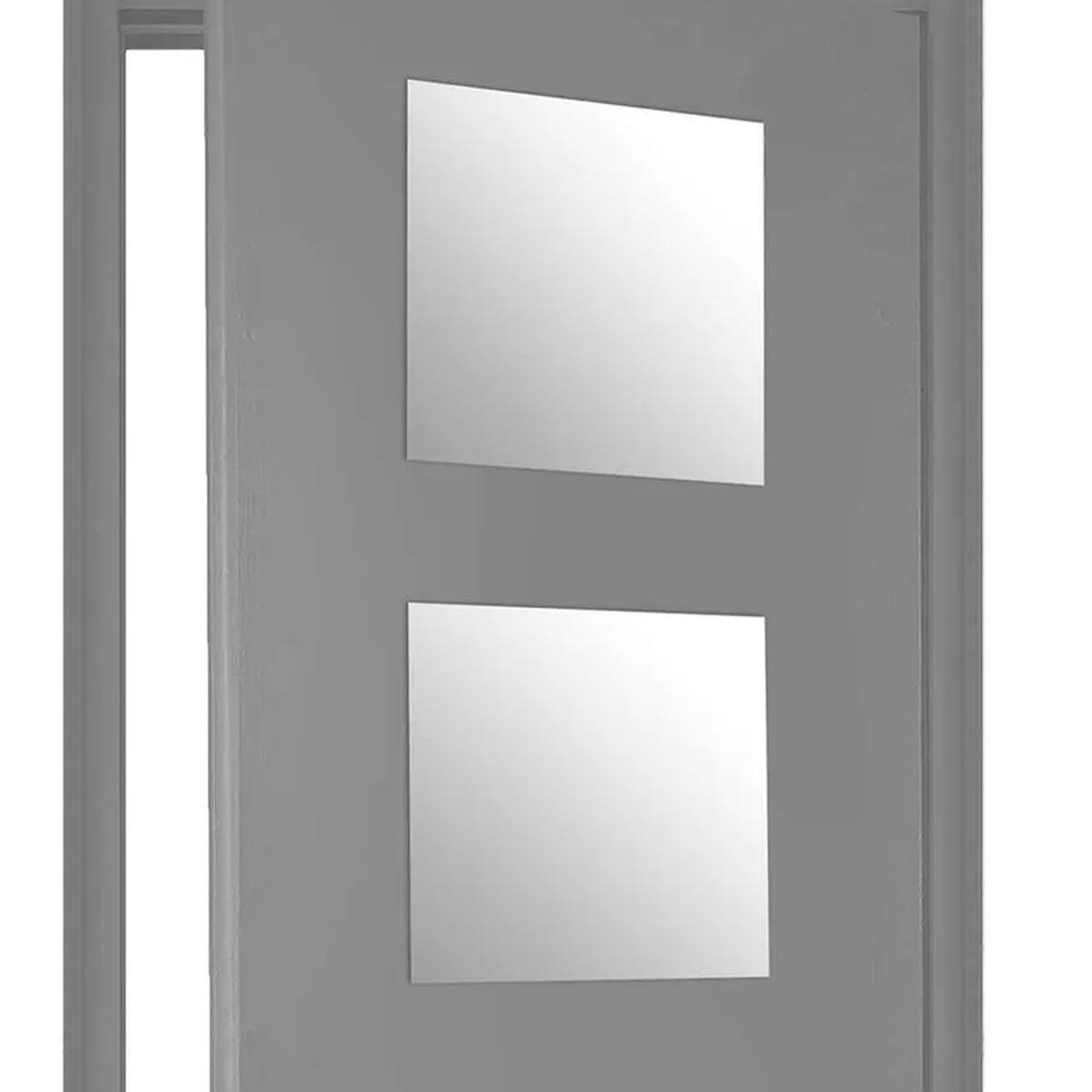 Voir la diapositive 4 : ATMOSPHERA Lot de 2 Miroirs Adhésifs  Carré  40x40cm Argent
