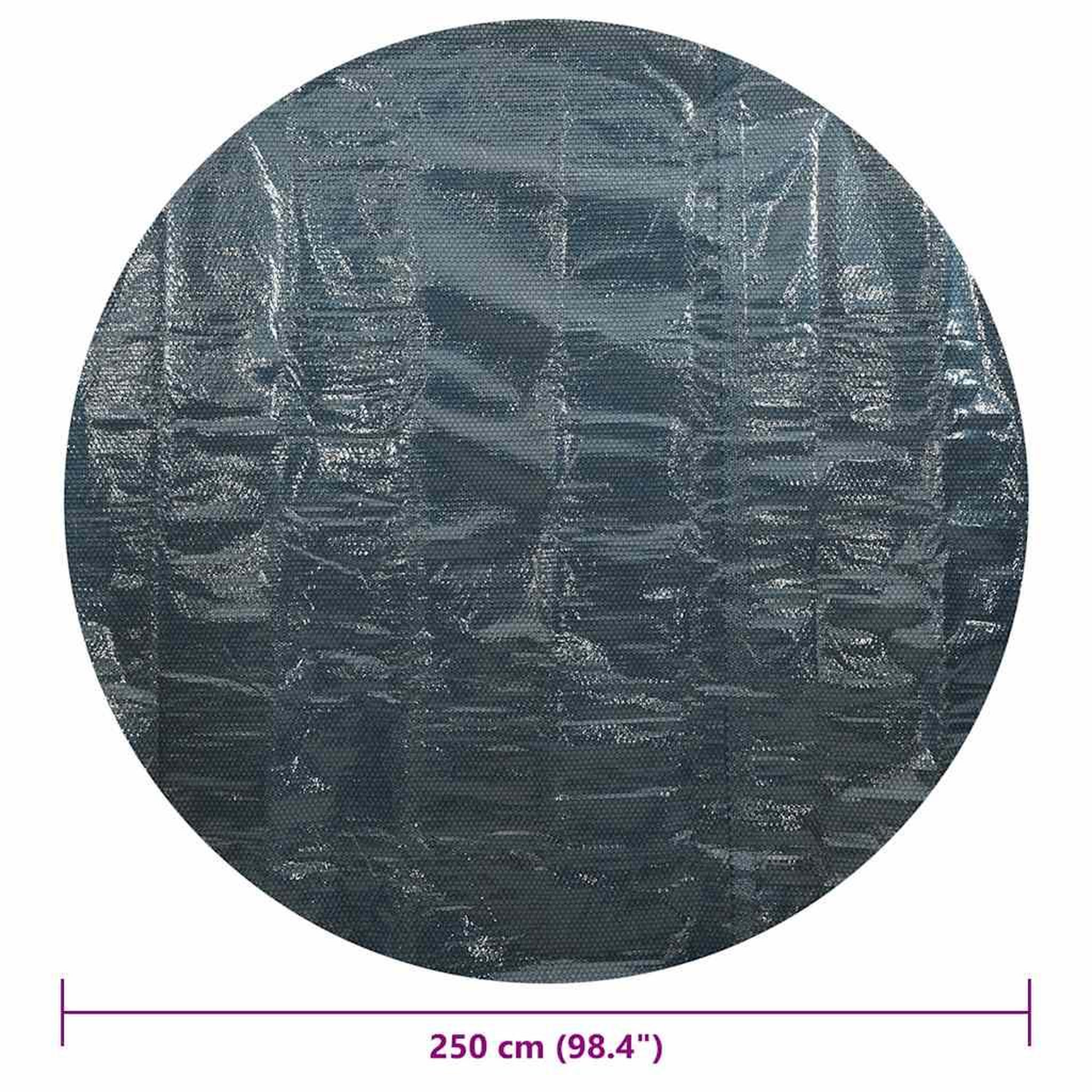 Voir la diapositive 6 : VIDAXL Film solaire de piscine flottant PE 250 cm Noir et bleu