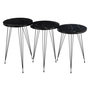 Voir la diapositive 2 : Paris Prix Lot de 3 Tables d'Appoint  Célia  56cm Noir