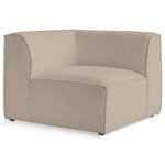 BEST MOBILIER Felix - module d'assise d'angle réversible en tissu texturé. Coloris disponibles : Gris