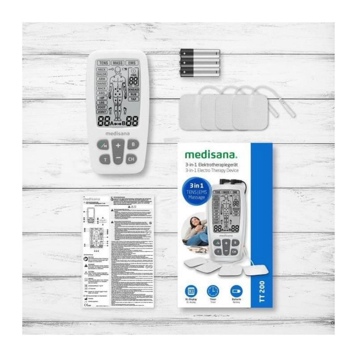 Medisana Medisana Appareil de thérapie contre la douleur 3 en 1 TT 200 Blanc