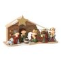 Voir la diapositive 1 : Paris Prix Crèche de Noël en Porcelaine  LED  31cm Multicolore