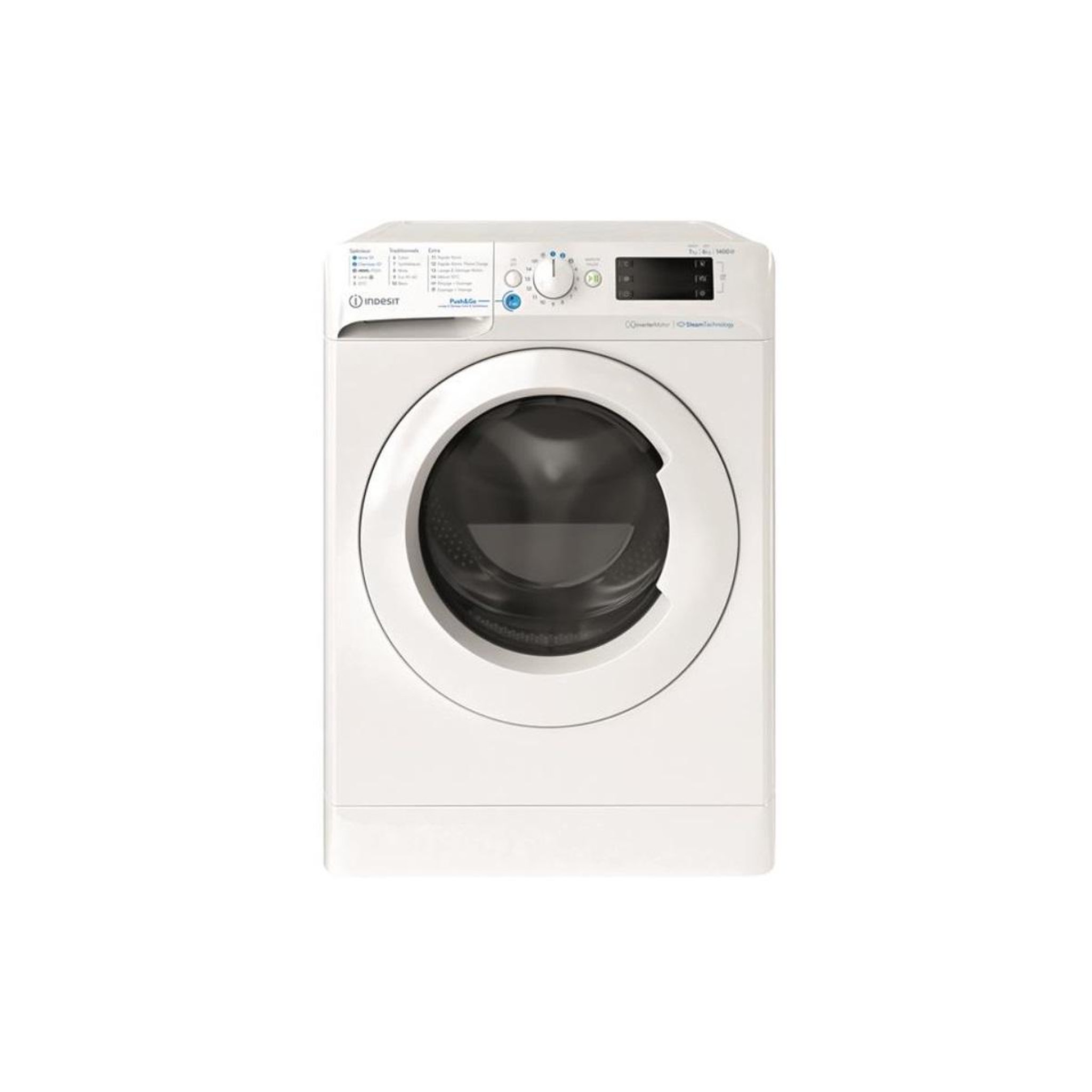 Indesit Lave-linge séchant frontal 7/6kg 1400 tours/min - BDE76435WVFR