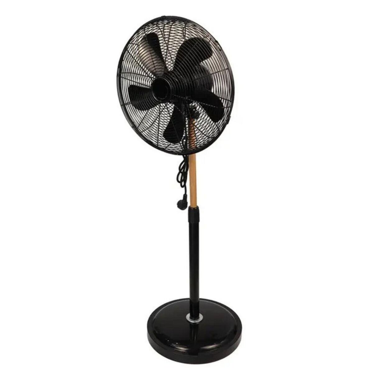 NIKLAS Ventilateur sur Pied 60W sur Mat en Bois réglable - Ventilateur Portable 3 Vitesses NIKLAS