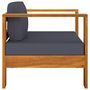Voir la diapositive 5 : VIDAXL Salon de jardin 7 pcs avec coussins gris fonce Bois d'acacia