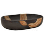Voir la diapositive 2 : VIDAXL Vasque a poser noir ovale 59x40x14 cm ceramique