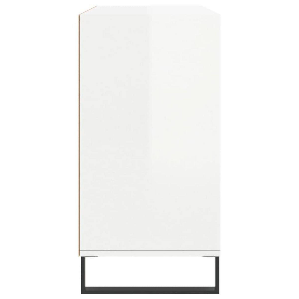 VIDAXL Buffet blanc brillant 103,5x35x70 cm bois d'ingenierie