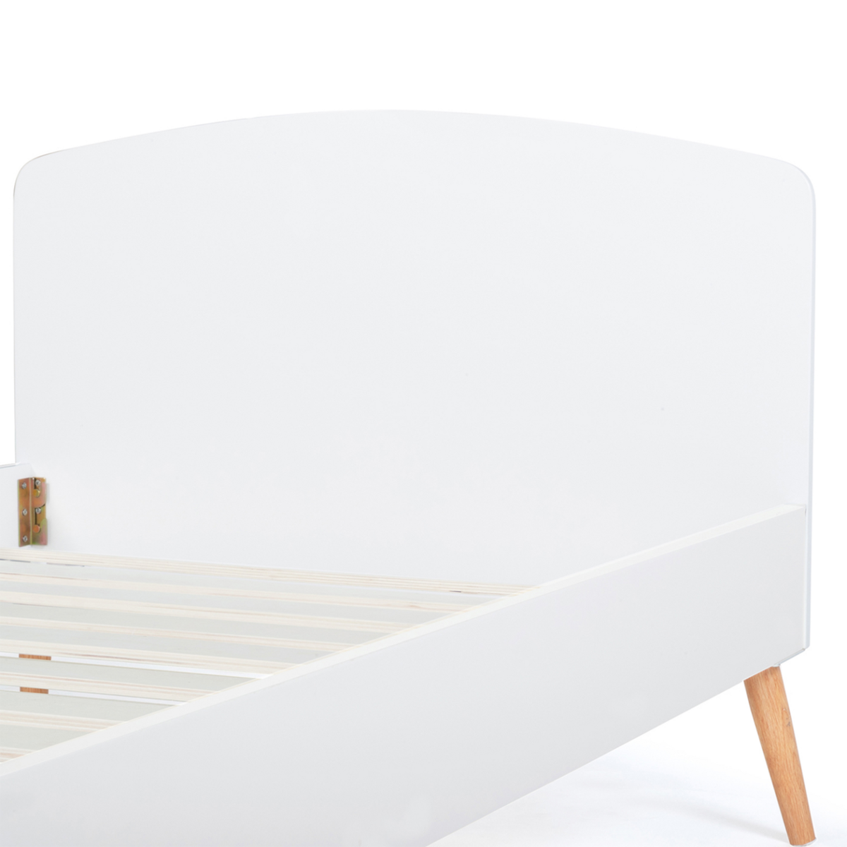 ID MARKET Lit simple scandinave 90 x 190 CM SOREN bois et blanc