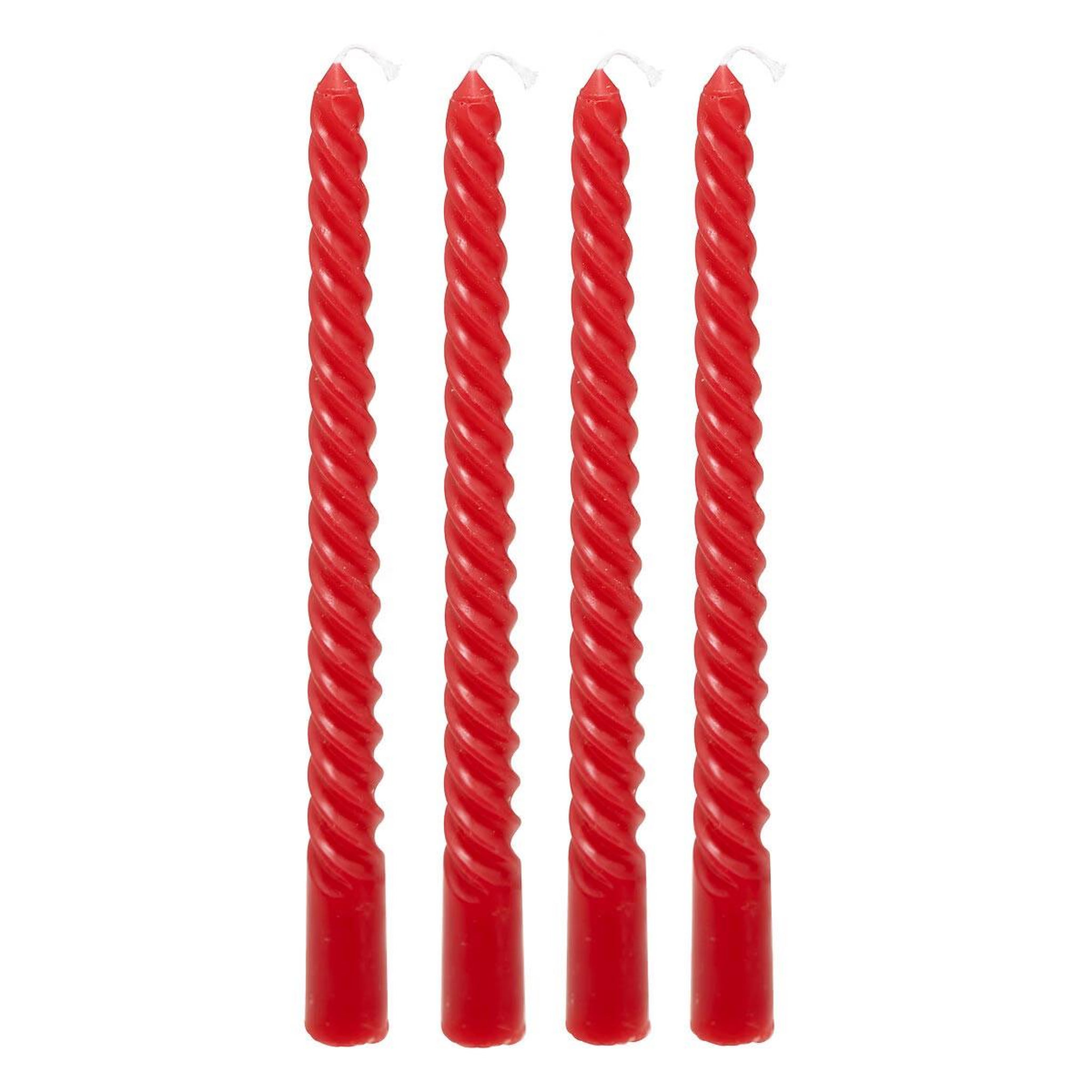 ATMOSPHERA Lot de 4 bougies bâton  hugo  180g rouge