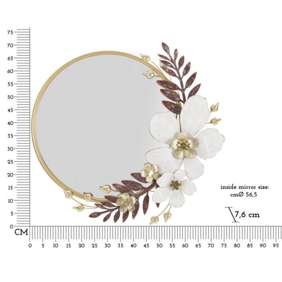 Paris Prix Miroir Mural Design  Flot  74cm Multicolore