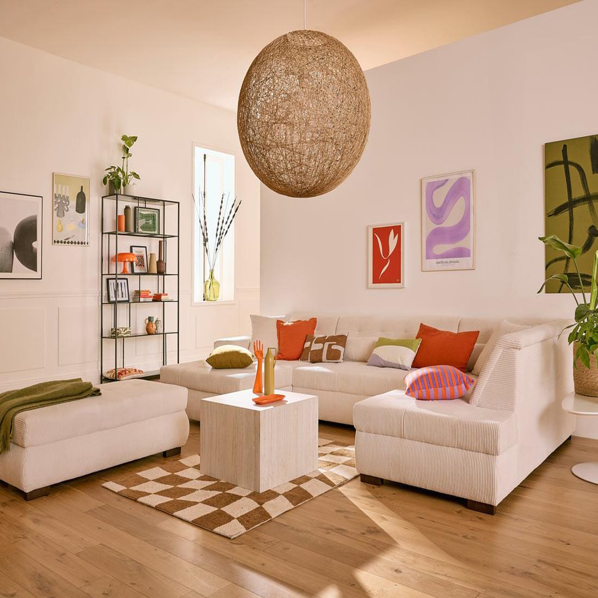 Voir la diapositive 4 : LISA DESIGN Vermont - pouf d'appoint - en velours côtelé