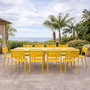 Voir la diapositive 6 : CONCEPT USINE Ensemble table de jardin 200 cm et 8 chaises jaune BERGAME