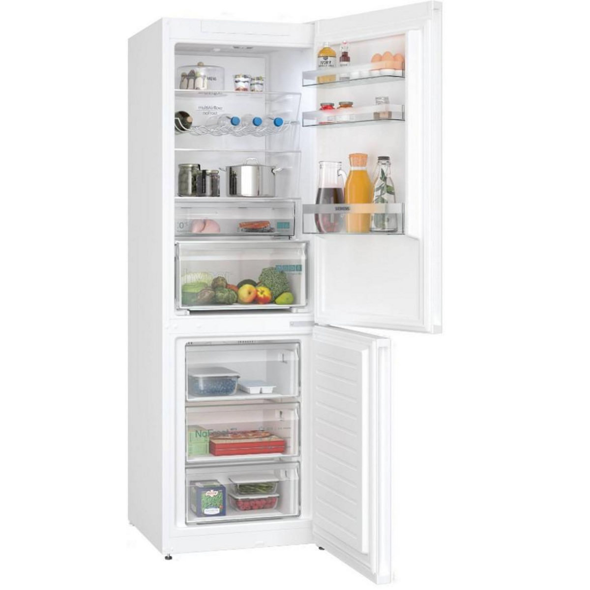 Siemens Réfrigérateur combiné 60cm 321l nofrost blanc - KG36NXWDF