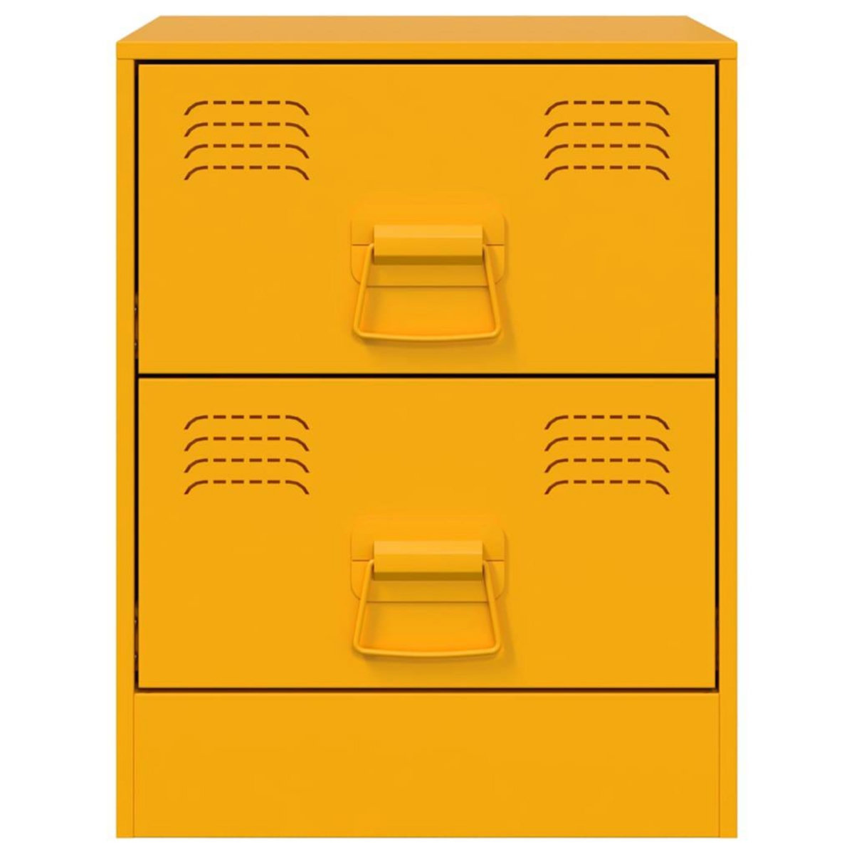 VIDAXL Tables de chevet 2 pcs jaune 34,5x39x44 cm acier