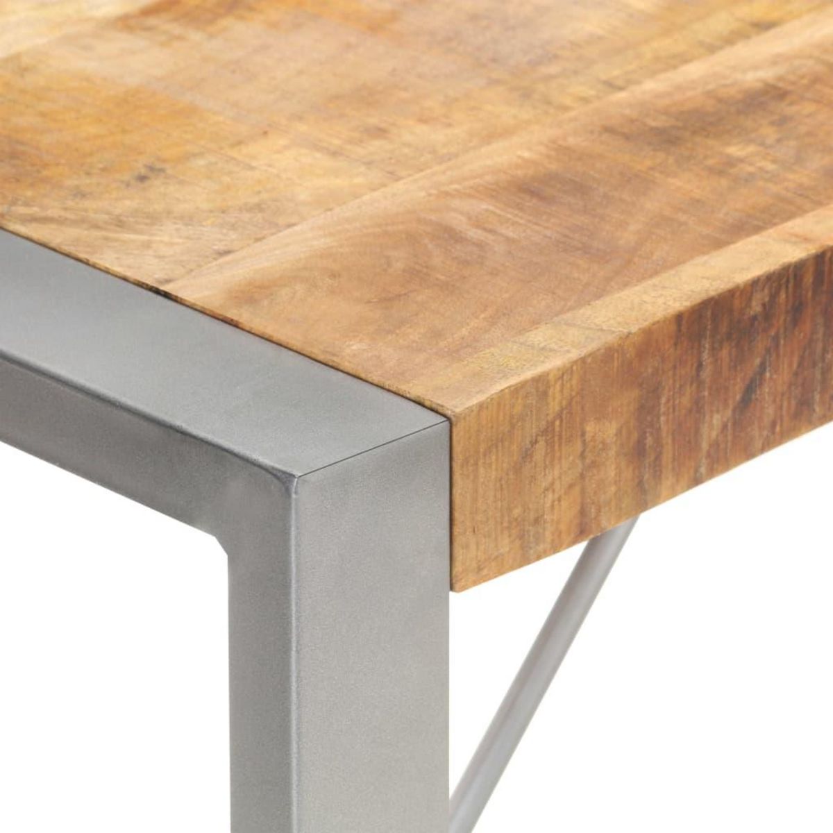 VIDAXL Table a manger 200x100x75 cm Bois de manguier massif brut