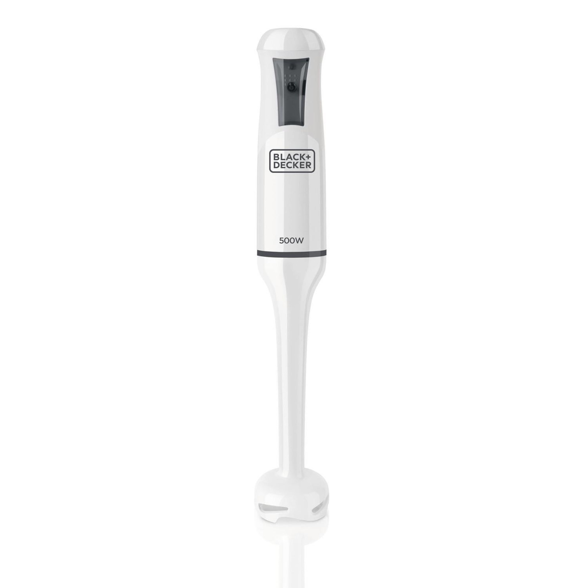 Voir la diapositive 2 : Black et Decker Mixeur plongeant 500w blanc - BXHB500E