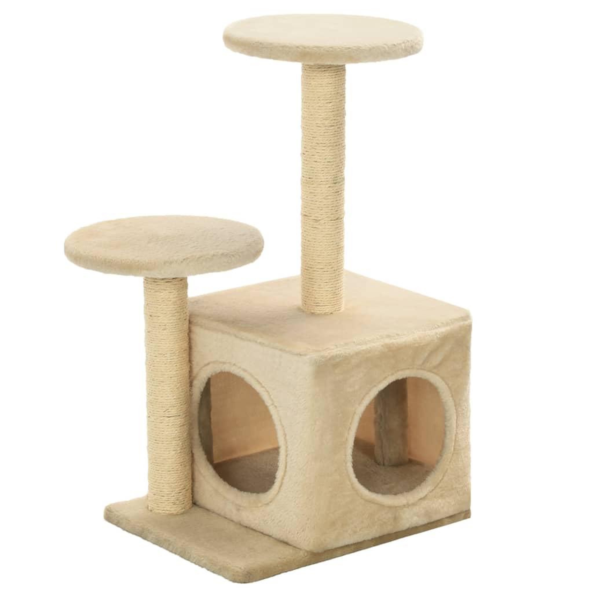 VIDAXL Arbre a chat avec griffoir en sisal 60 cm beige