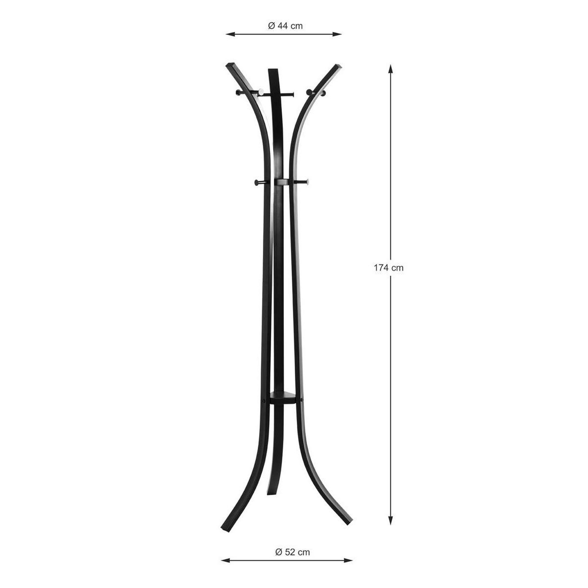Voir la diapositive 4 : Paris Prix Porte-manteau en métal  tilla  174cm noir