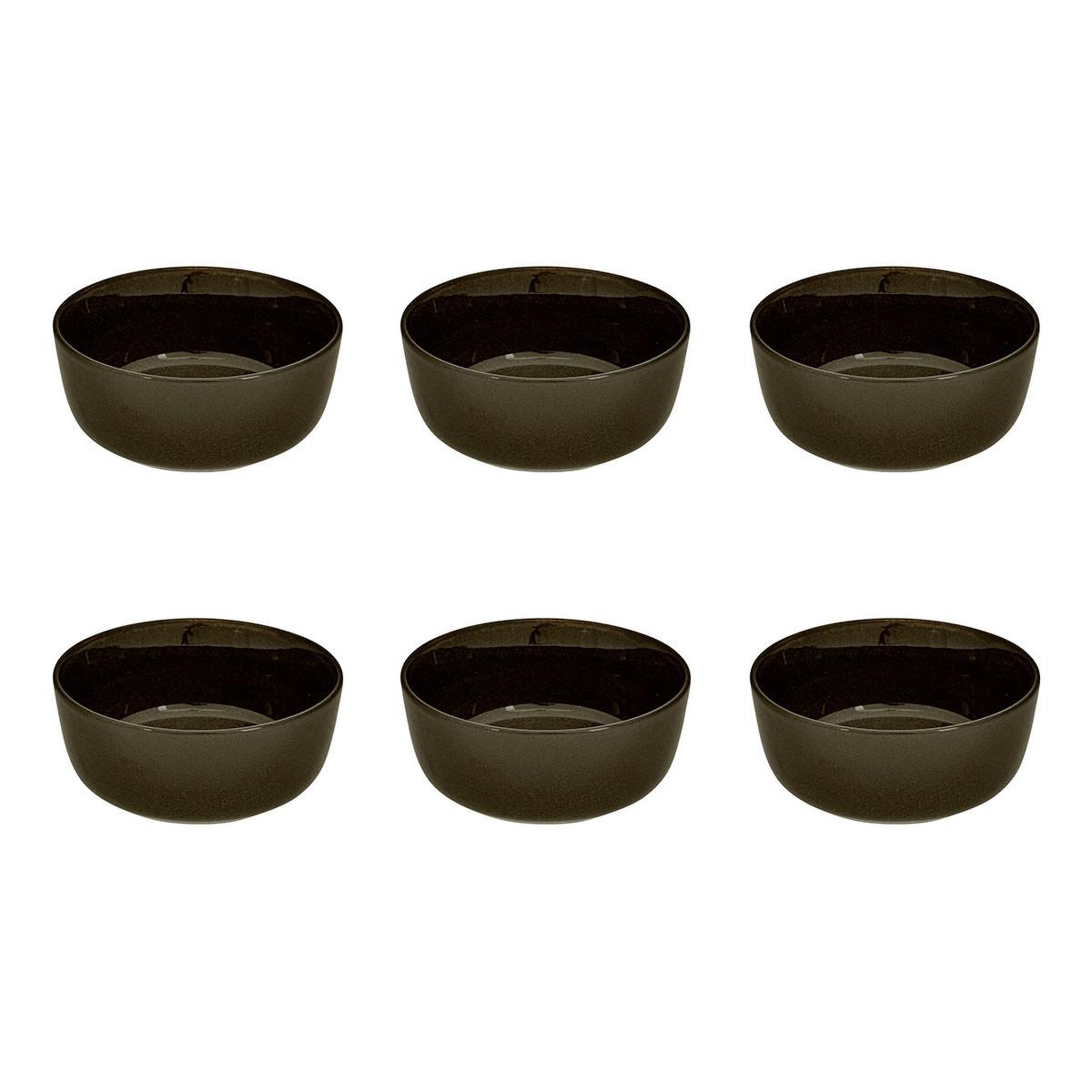 SECRET DE GOURMET Lot de 6 coupelles  terre inconnue  15cm marron