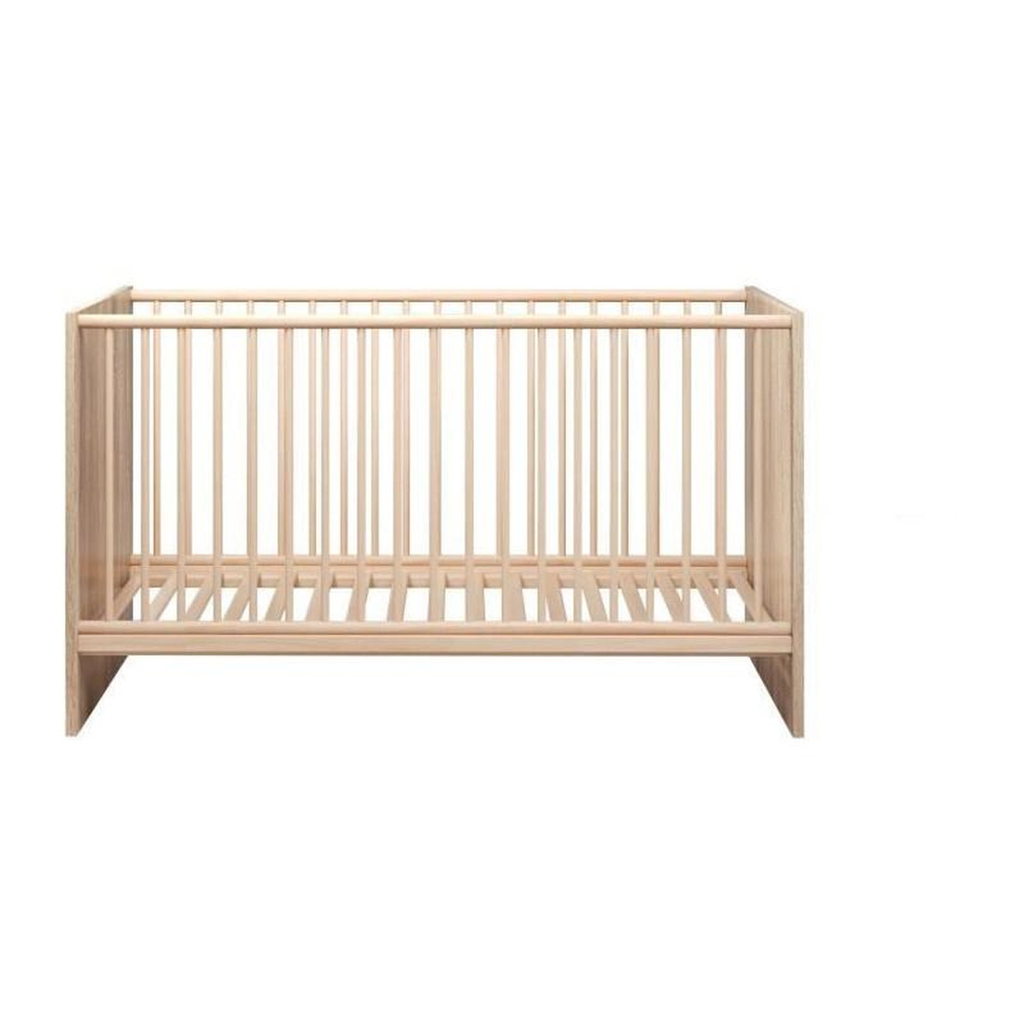 Voir la diapositive 3 : TREND TEAM Chambre bébé trio NIKO - Lit 70x140 cm + Commode a langer 2 portes + Armoire 2 portes - Décor chene naturel - TRENDTEAM