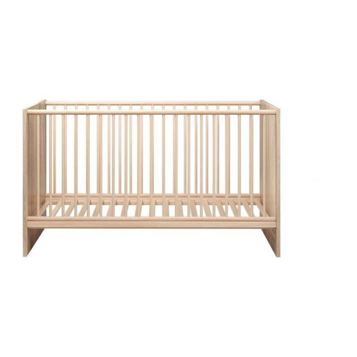 TREND TEAM Chambre bébé trio NIKO - Lit 70x140 cm + Commode a langer 2 portes + Armoire 2 portes - Décor chene naturel - TRENDTEAM