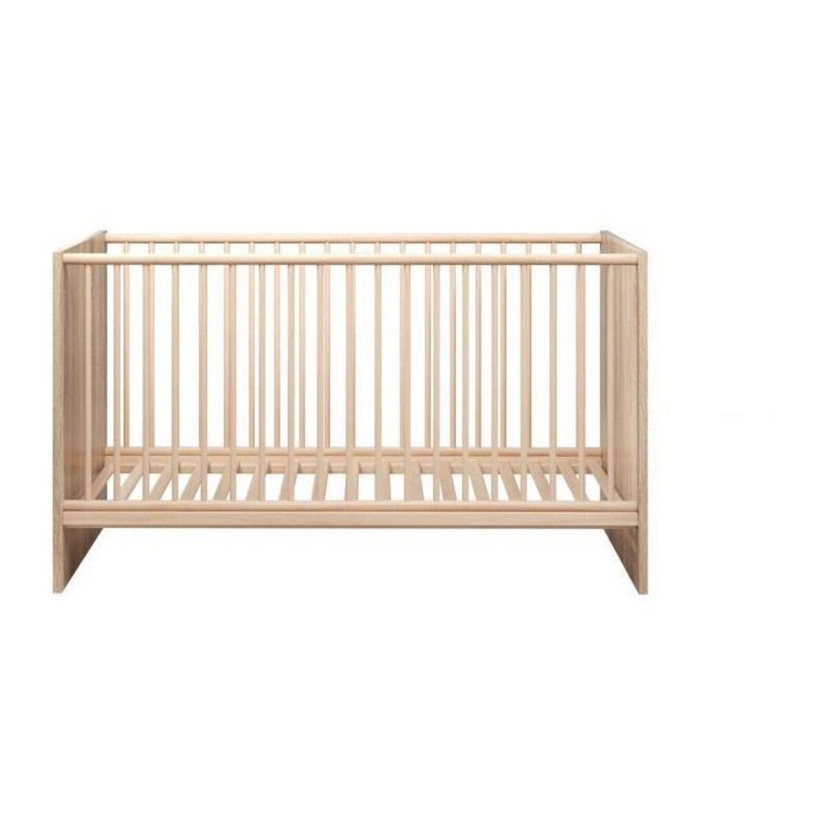 TREND TEAM Chambre bébé trio NIKO - Lit 70x140 cm + Commode a langer 2 portes + Armoire 2 portes - Décor chene naturel - TRENDTEAM