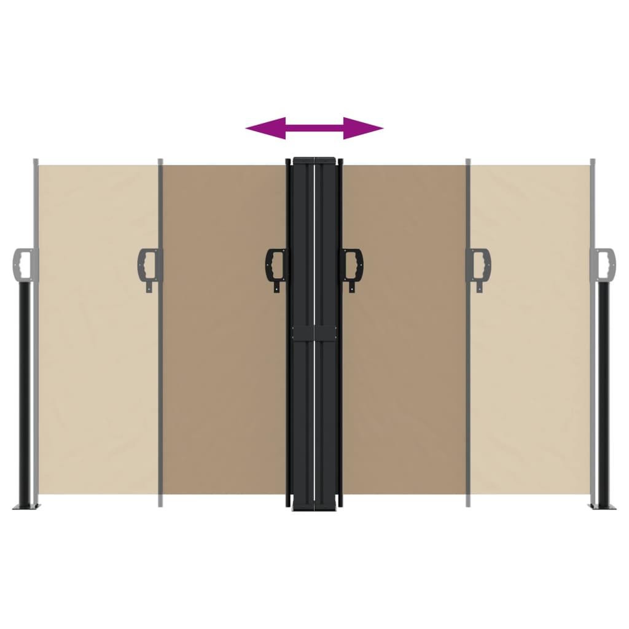 Voir la diapositive 5 : VIDAXL Auvent lateral retractable taupe 140x600 cm