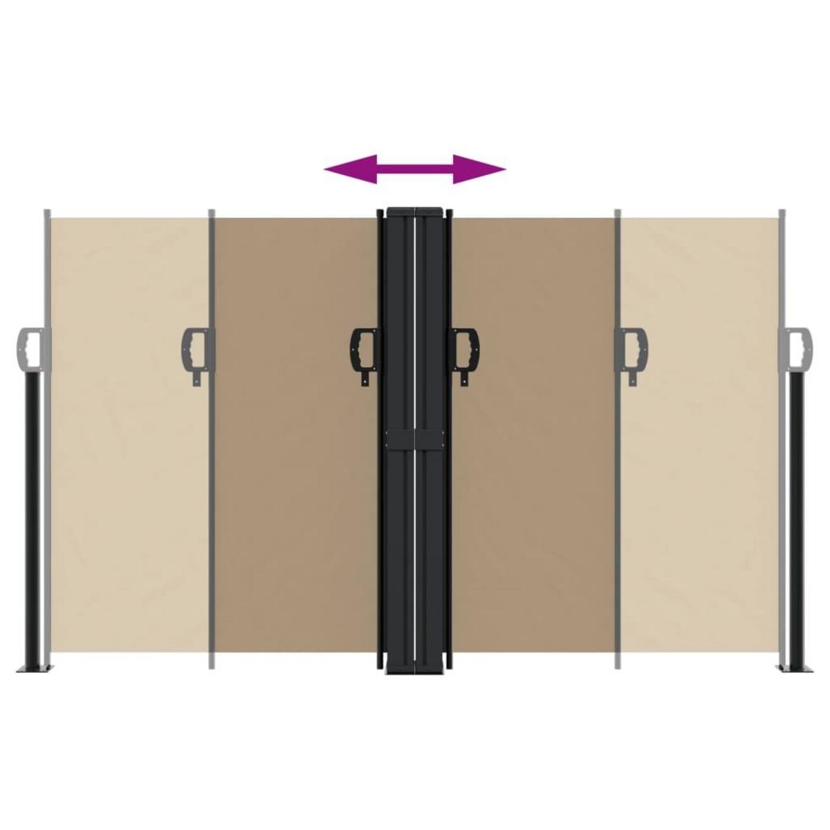 VIDAXL Auvent lateral retractable taupe 140x600 cm