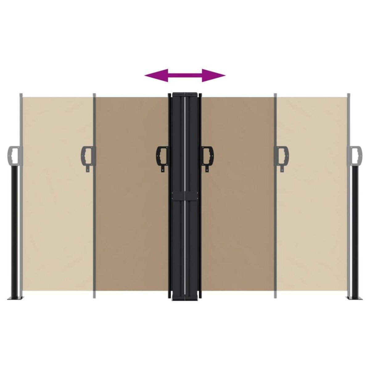 VIDAXL Auvent lateral retractable taupe 140x600 cm