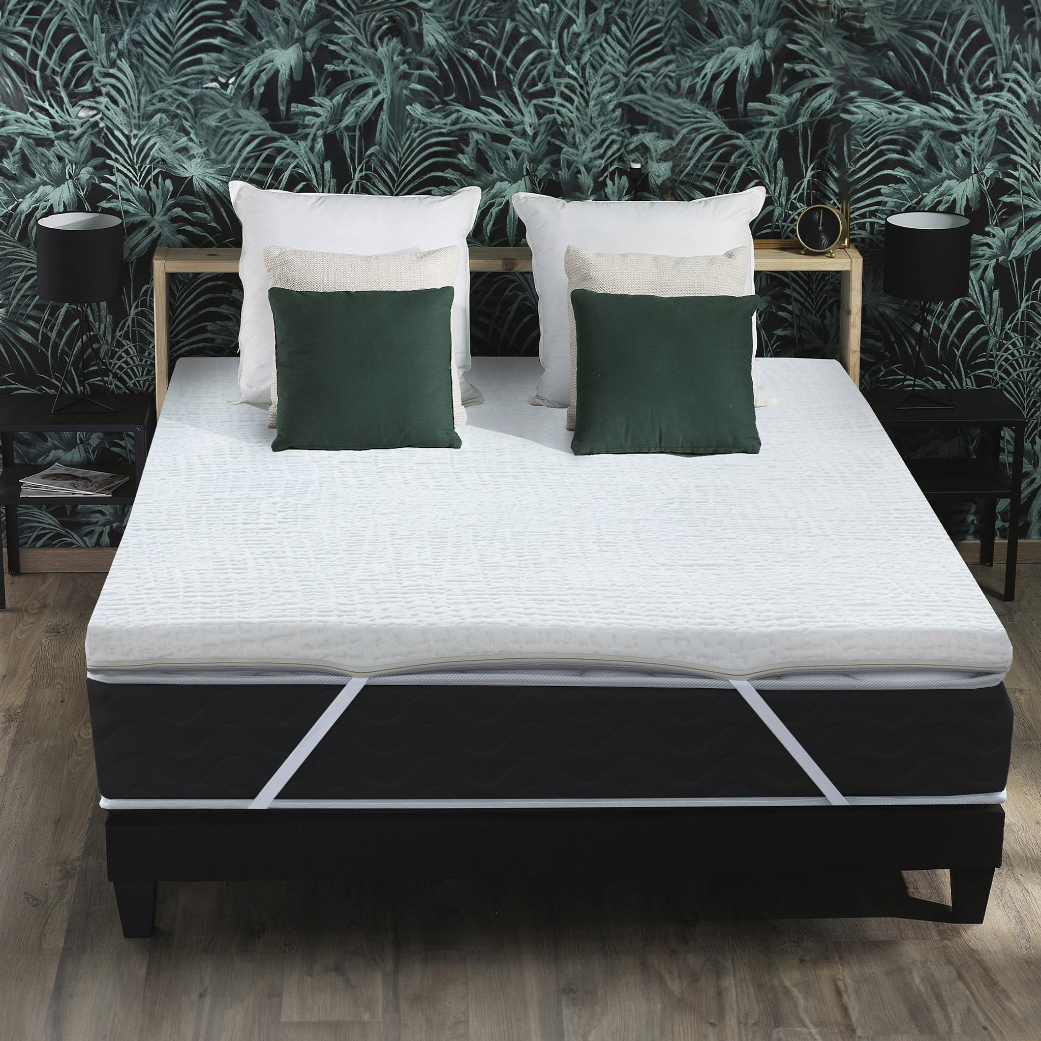 Voir la diapositive 4 : IDLITERIE Surmatelas déhoussable Duo Latex + Mémoire de forme
