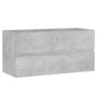 Voir la diapositive 2 : VIDAXL Armoire d'evier Gris beton 90x38,5x45 cm Bois d'ingenierie