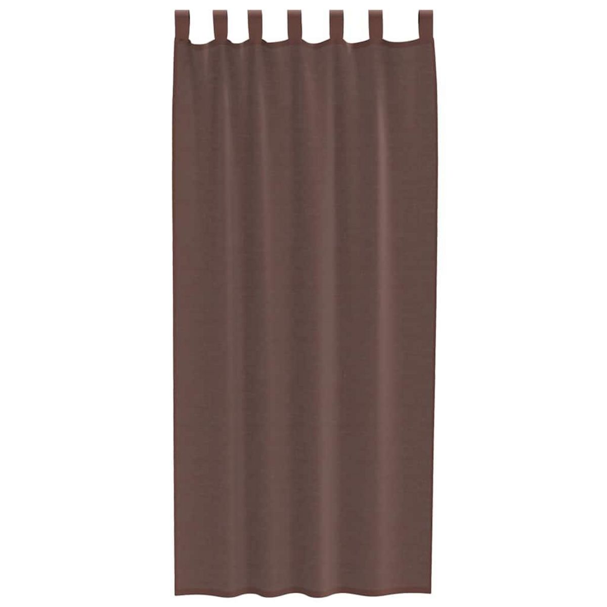 VIDAXL Rideaux en voile avec passe-tringles 2 pcs marron