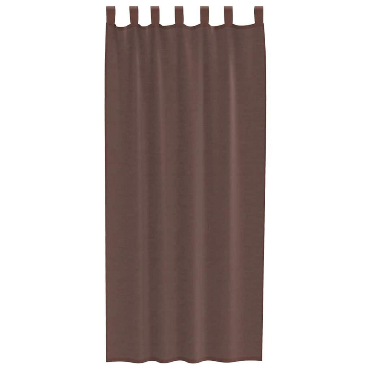 VIDAXL Rideaux en voile avec passe-tringles 2 pcs marron