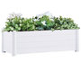 Voir la diapositive 1 : VIDAXL Lit sureleve de jardin PP Blanc 100x43x35 cm