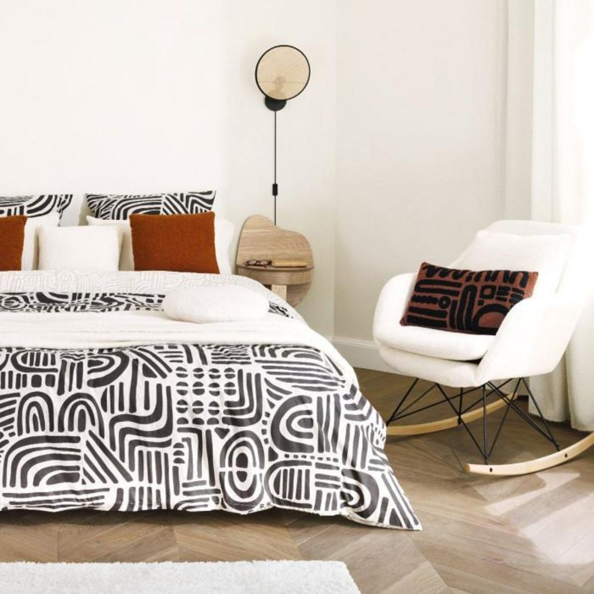 ATMOSPHERA Parure de Lit 3 Pièces  Tipu  240x220cm Noir