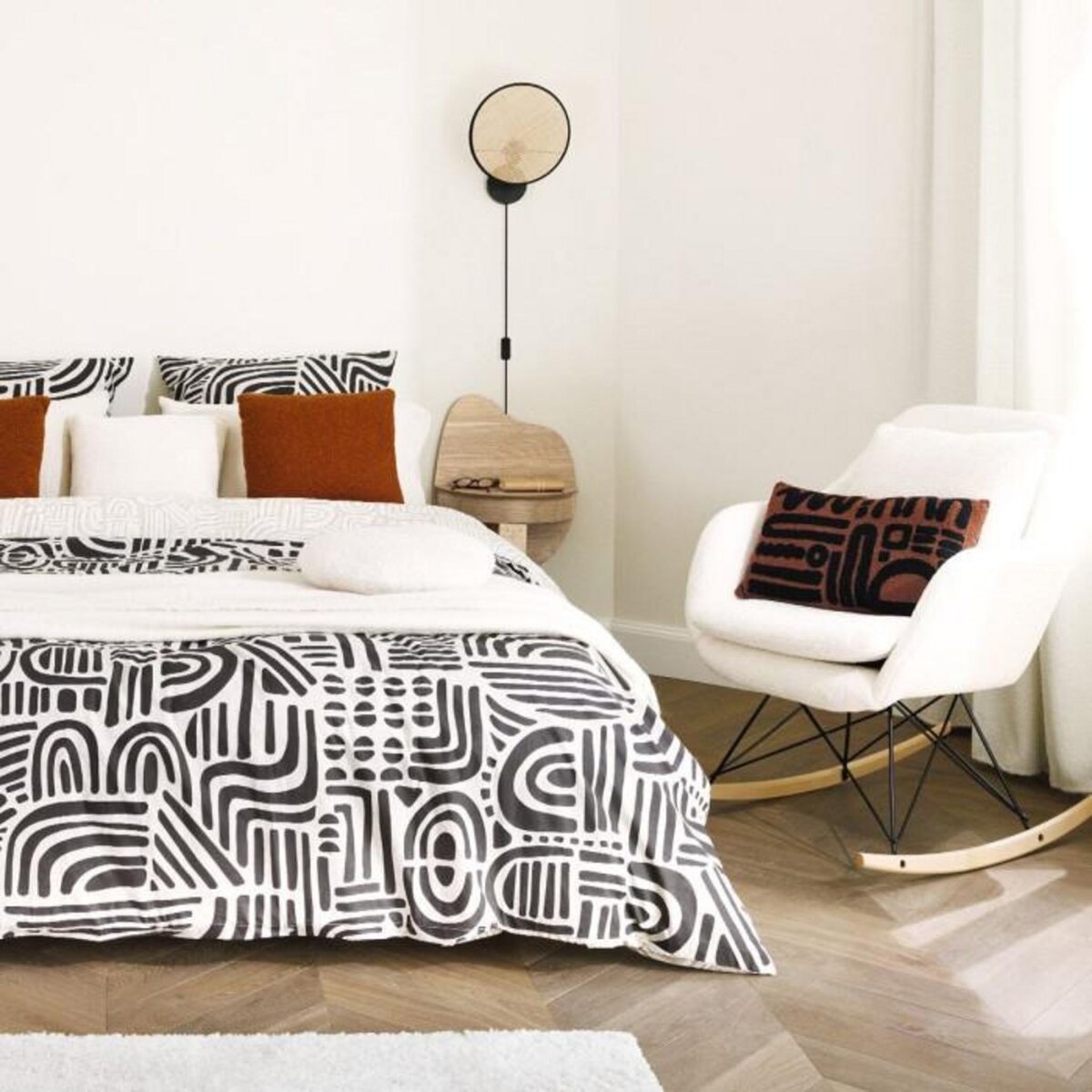 ATMOSPHERA Parure de Lit 3 Pièces  Tipu  240x220cm Noir